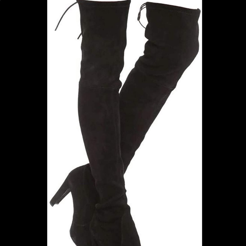 Stuart Weitzman women’s highland black suede heel